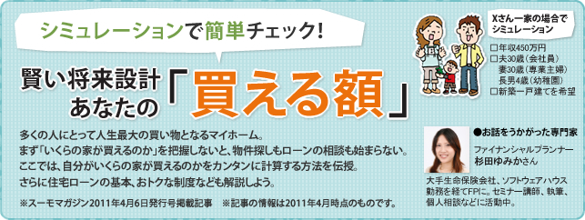 賢い将来設計　あなたの買える額