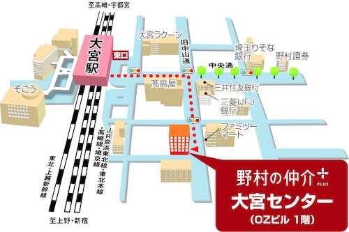 ＪＲ京浜東北線・埼京線・高崎線・宇都宮線 「大宮」駅　6分、東武野田線「大宮」駅　7分